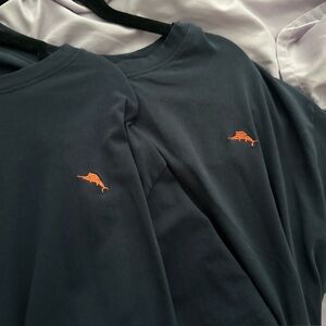 Tommy Bahama black  Short Sleeve Tee with spandex xl.      2 available